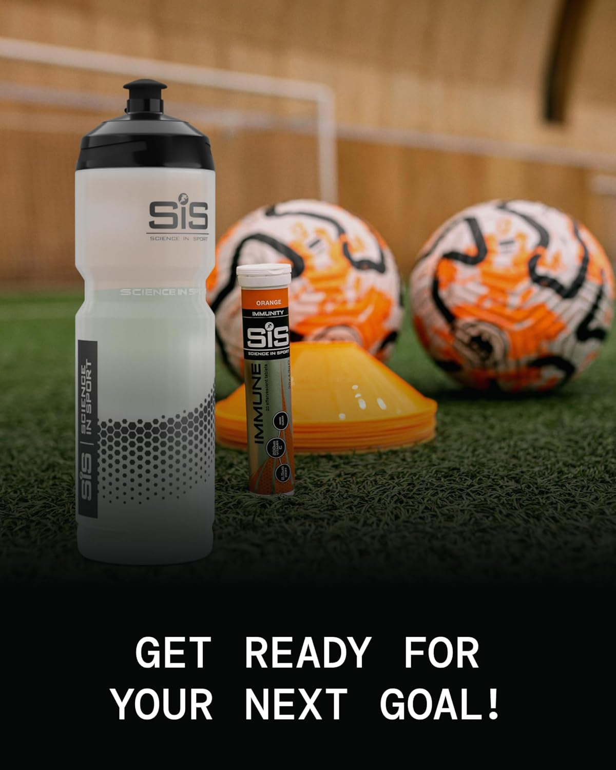 Science in Sport SIS Clear Sports Water Bottle, Plastic Water Bottle, Black Logo