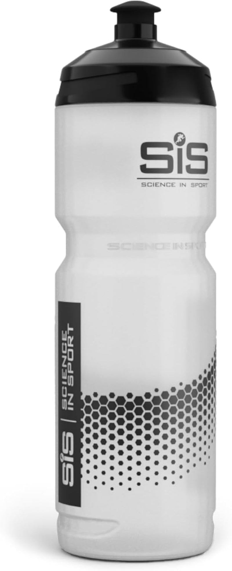 Science in Sport SIS Clear Sports Water Bottle, Plastic Water Bottle, Black Logo